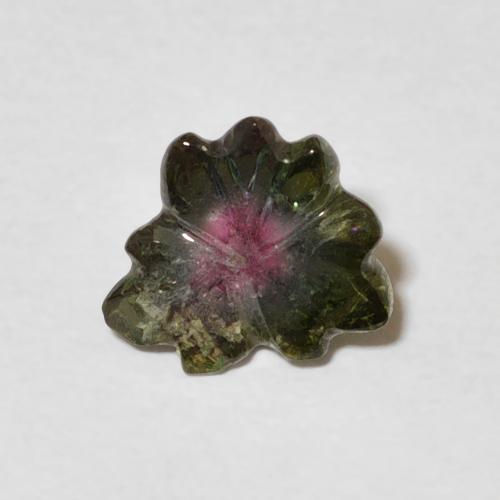 1.00ct Natural Sandía turmalina, Corte Flor, Transparente