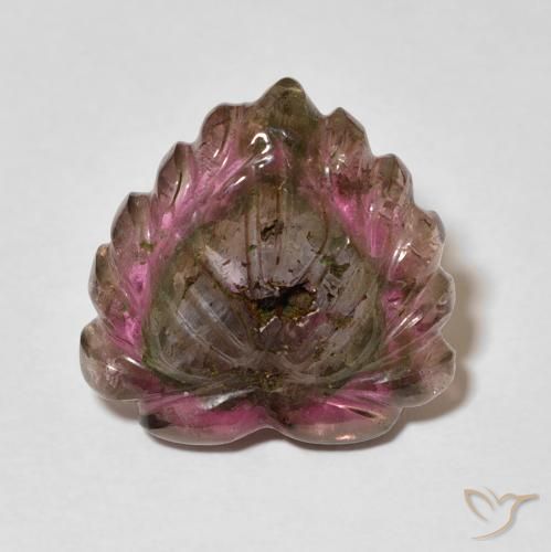 6.24ct Natural Multicolor turmalina, Corte Flor, Transparente