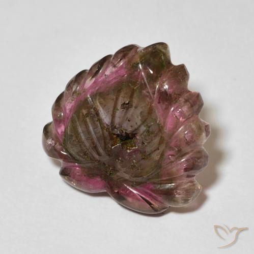 Turmalina Multicolor natural de 6.24 ct, Corte Flor, Transparente
