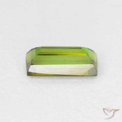 Turmalina Verde marrón natural de 0.90 ct, Corte Baguette, VVS-VS