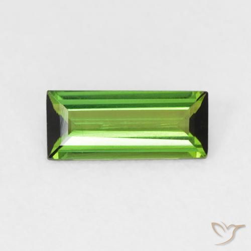 0.52ct Natural Verde medio Turmalina, Corte Baguette, VVS-VS
