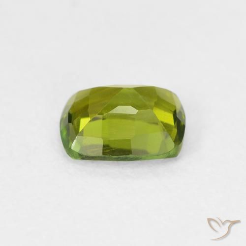 Turmalina Verde terroso natural de 0.77 ct, Forma Cojín, VVS-VS