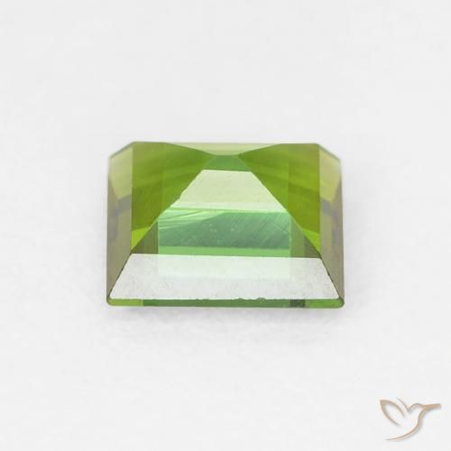 Turmalina Verde terroso natural de 0.58 ct, Corte Baguette, VVS-VS