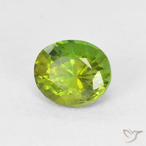 Turmalina Verde vivo natural de 0.73 ct, Ovalada, VVS-VS