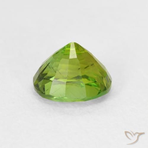 Turmalina Verde vivo natural de 0.73 ct, Ovalada, VVS-VS