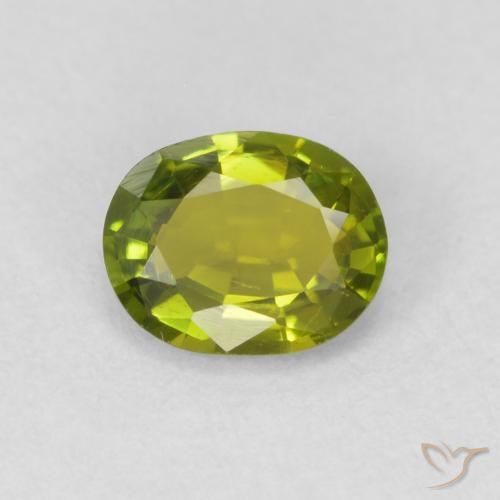 0.58ct Natural Verde vivo turmalina, Ovalada, VS