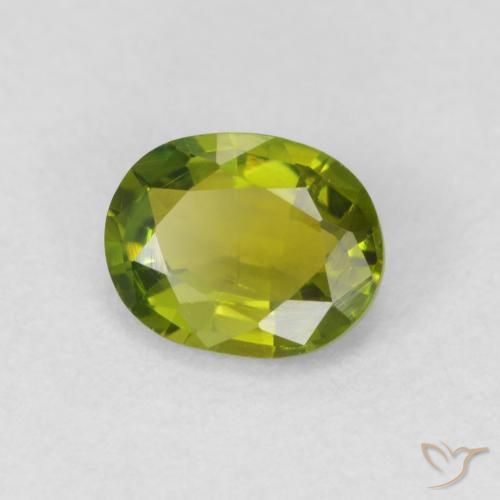 Turmalina Verde vivo natural de 0.58 ct, Ovalada, VS