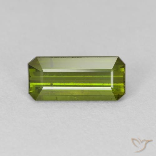 2.07ct Natural Verde bosque turmalina, corte esmeralda, VS-SI