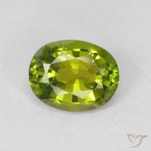 0.68ct Natural Verde vivo turmalina, Ovalada, VVS