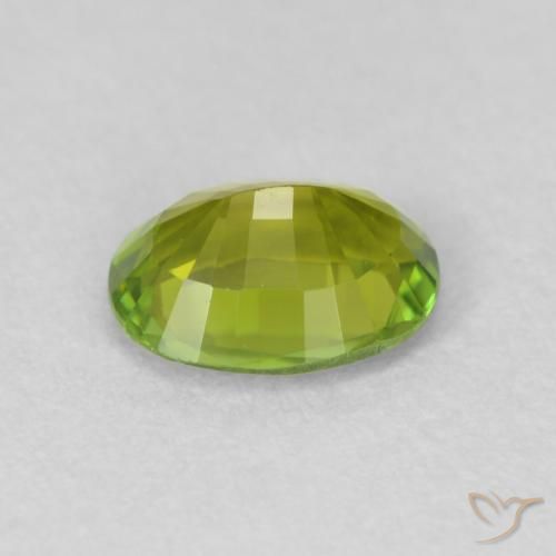 Turmalina Verde vivo natural de 0.68 ct, Ovalada, VVS