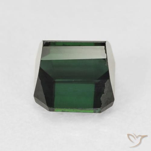 Turmalina Verde oscuro natural de 1.48 ct, Corte Octágono / Esmeralda, VVS