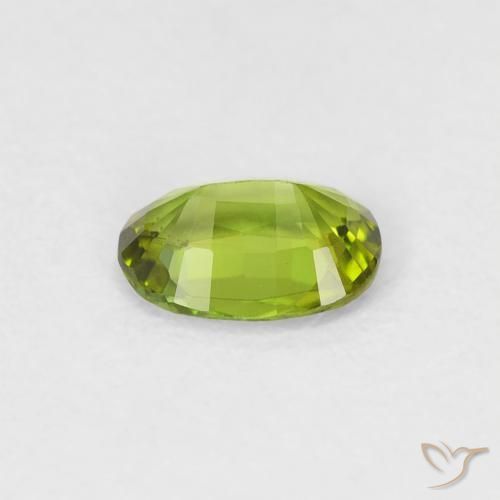 Turmalina Verde medio natural de 0.45 ct, Ovalada, VVS
