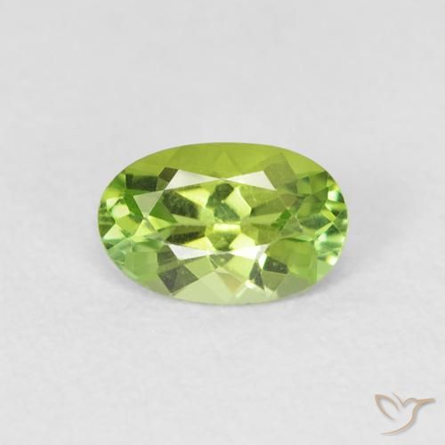 0.46ct Natural Verde claro turmalina, Ovalada, VVS