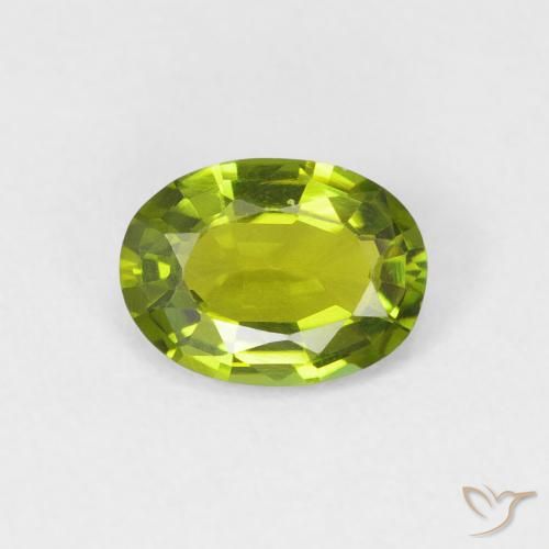 0.71ct Natural Verde vivo turmalina, Ovalada, VVS
