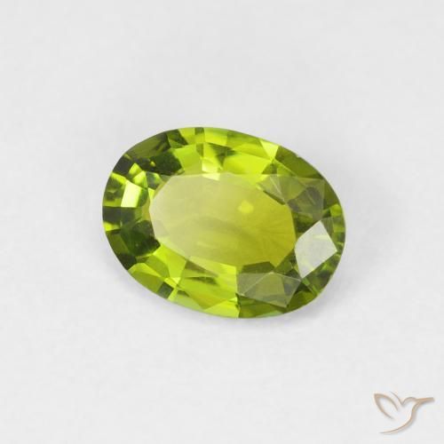 Turmalina Verde vivo natural de 0.71 ct, Ovalada, VVS
