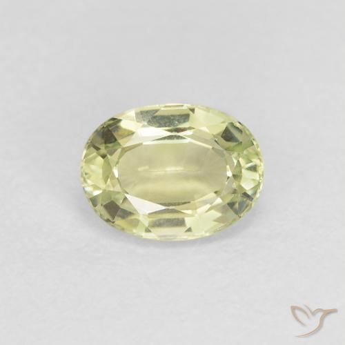 0.81ct Natural Verde pera claro turmalina, Ovalada, VVS