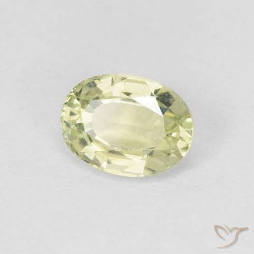 Turmalina Verde pera claro natural de 0.81 ct, Ovalada, VVS