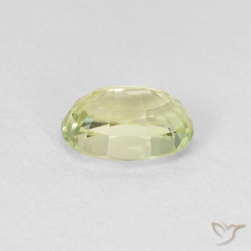 Turmalina Verde pera claro natural de 0.81 ct, Ovalada, VVS