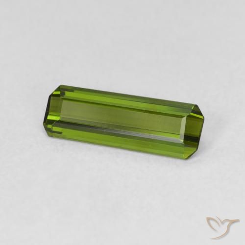 Turmalina Verde alga natural de 0.85 ct, Corte Octágono / Esmeralda, VS