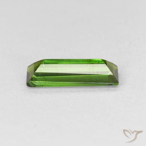 Turmalina Medium Dark-Green natural de 1.08 ct, Corte Baguette, VS