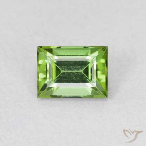 0.50ct Natural Verde oscuro Turmalina, Corte Baguette, VVS-VS