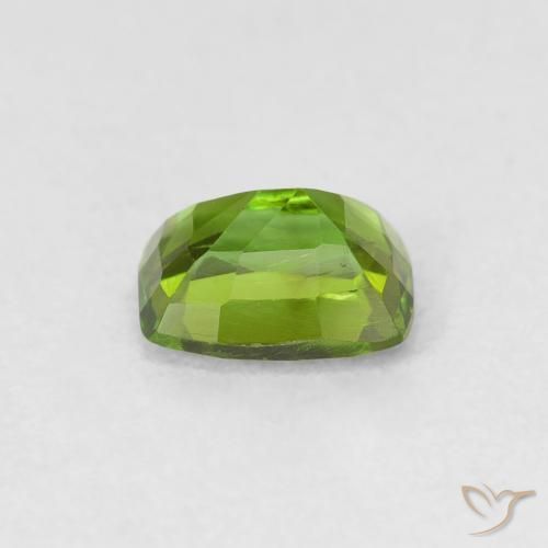 Turmalina Verde medio natural de 0.74 ct, Forma Cojín, VVS-VS
