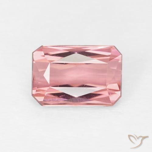 1.61ct Natural Rosado cálido claro Turmalina, corte esmeralda, VVS-VS
