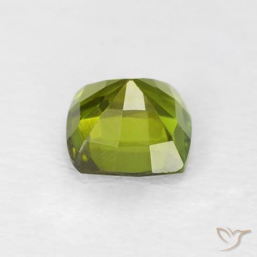 Turmalina Verde vivo natural de 0.66 ct, Forma Cojín, VVS-VS