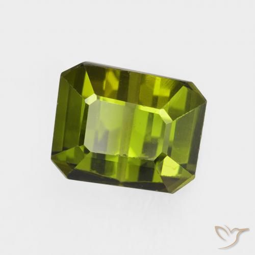 Turmalina Verde oscuro natural de 1.36 ct, Corte Octágono / Esmeralda, VVS
