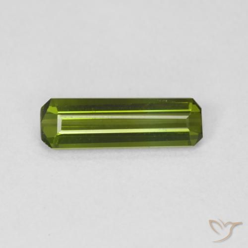 0.87ct Natural Verde medio Turmalina, corte esmeralda, VVS