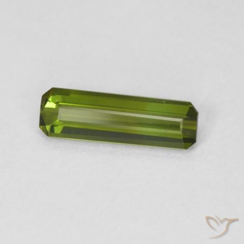 Turmalina Verde medio natural de 0.87 ct, Corte Octágono / Esmeralda, VVS