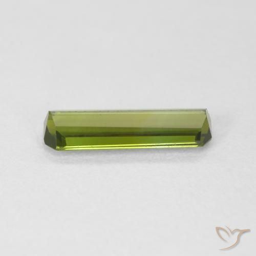 Turmalina Verde medio natural de 0.87 ct, Corte Octágono / Esmeralda, VVS