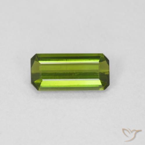 0.59ct Natural Verde medio Turmalina, corte esmeralda, VVS
