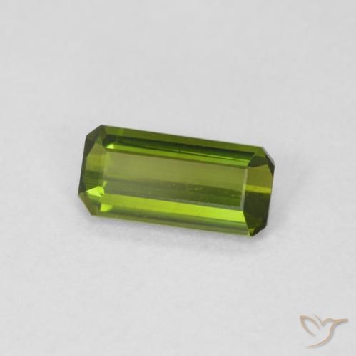 Turmalina Verde medio natural de 0.59 ct, Corte Octágono / Esmeralda, VVS