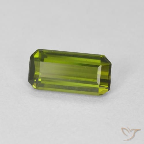 Turmalina Verde bosque natural de 0.74 ct, Corte Octágono / Esmeralda, VVS