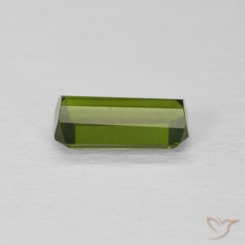 Turmalina Verde medio natural de 0.94 ct, Corte Octágono / Esmeralda, VVS