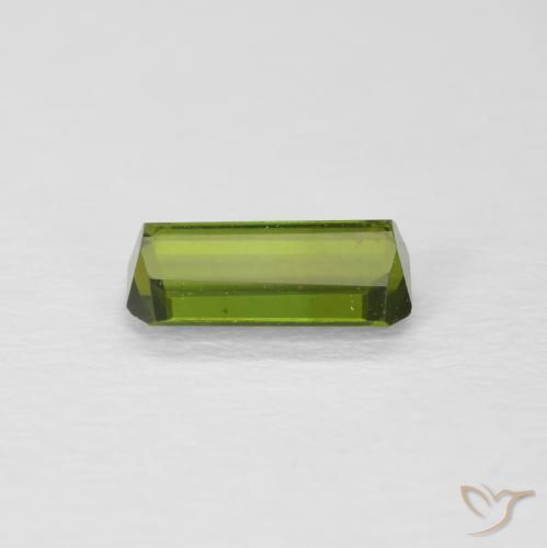 Turmalina Verde medio natural de 0.70 ct, Corte Octágono / Esmeralda, VVS