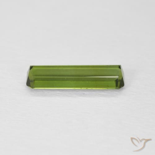 Turmalina Verde oscuro natural de 0.82 ct, Corte Octágono / Esmeralda, VVS