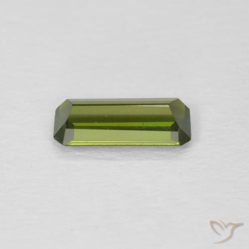 Turmalina Verde oscuro natural de 0.64 ct, Corte Octágono / Esmeralda, VVS