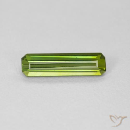 0.82ct Natural Verde terroso Turmalina, corte esmeralda, VVS