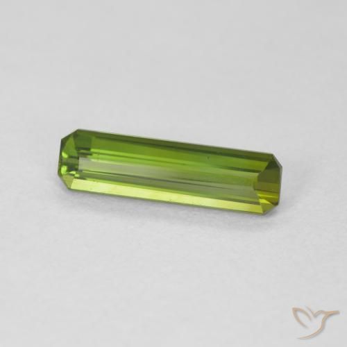 Turmalina Verde terroso natural de 0.82 ct, Corte Octágono / Esmeralda, VVS