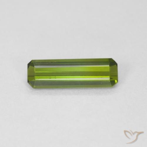 0.85ct Natural Verde medio Turmalina, corte esmeralda, VVS