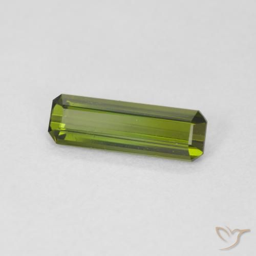 Turmalina Verde medio natural de 0.85 ct, Corte Octágono / Esmeralda, VVS