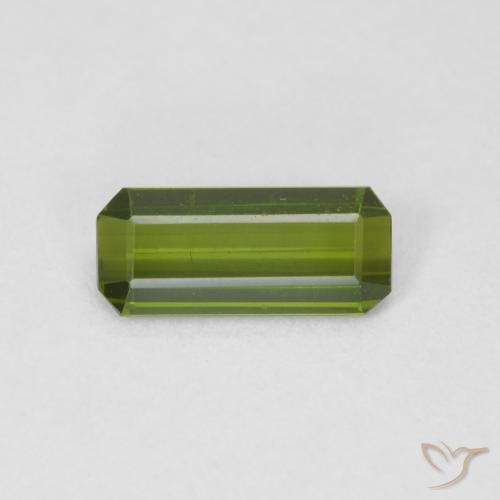 1.05ct Natural Verde oscuro Turmalina, corte esmeralda, VVS