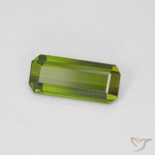 Turmalina Verde oscuro natural de 1.05 ct, Corte Octágono / Esmeralda, VVS