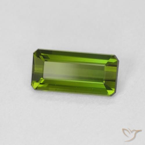 Turmalina Verde bosque natural de 1.07 ct, Corte Octágono / Esmeralda, VVS