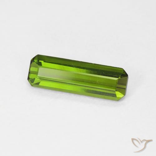 Turmalina Verde oscuro natural de 1.00 ct, Corte Octágono / Esmeralda, VS
