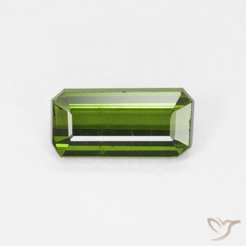 1.10ct Natural Verde amarillento turmalina, Corte Octágono / Esmeralda, VS, Photo A