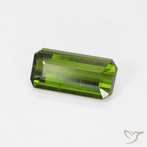 Turmalina Verde amarillento natural de 1.10 ct, Corte Octágono / Esmeralda, VS