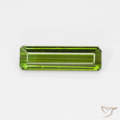 1.14ct Natural Verde amarillento Turmalina, corte esmeralda, VS